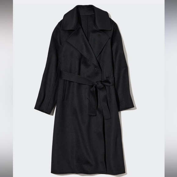 Uniqlo Jackets & Blazers - Black Long coat double face Uniqlo